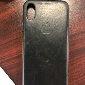 Apple iPhone X Leather Case Black